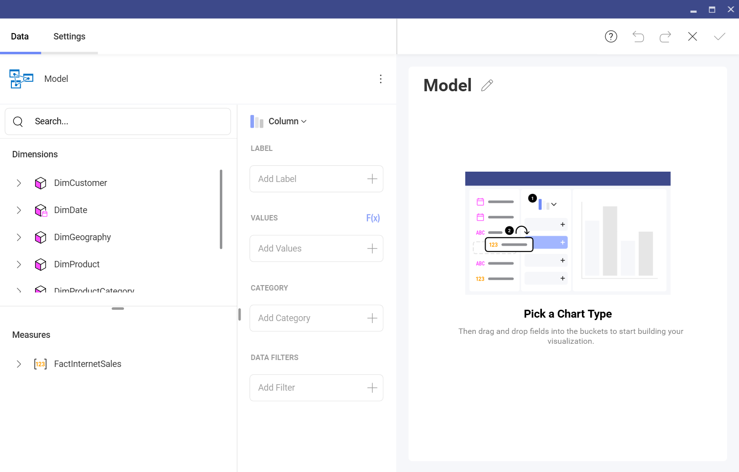 Azure SSAS data in the Visualization Editor