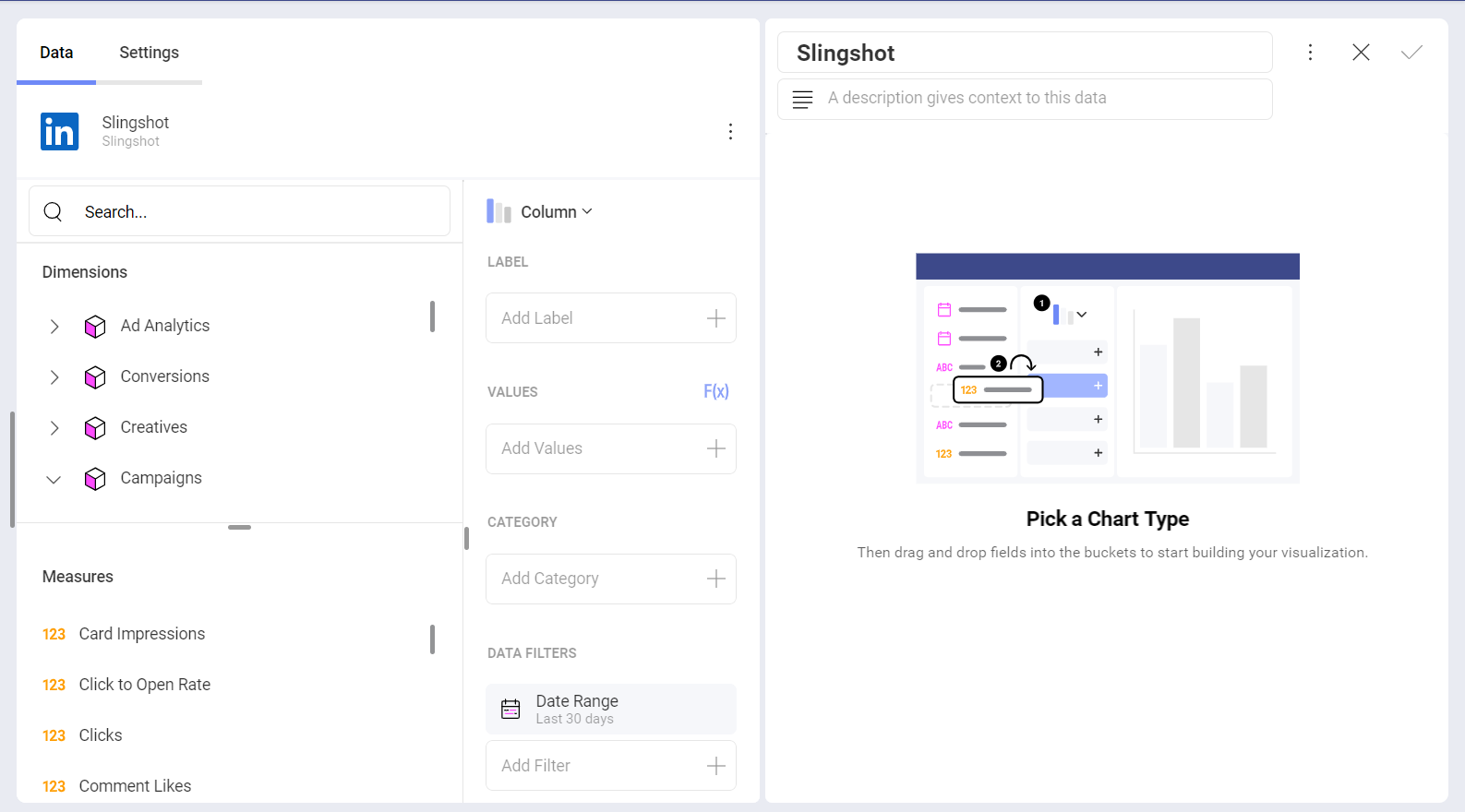 LinkedIn Visualization Editor