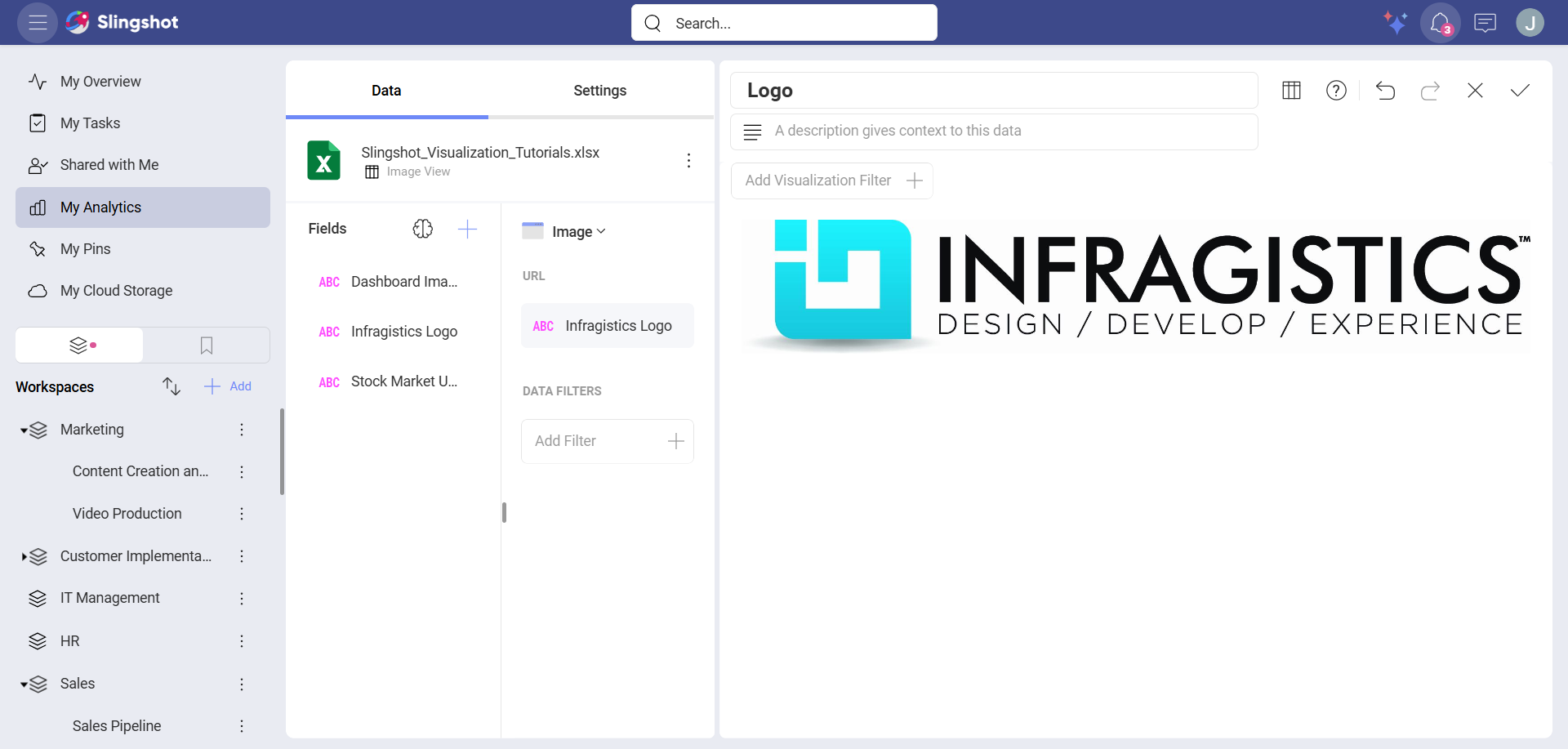 Organized data in Image View