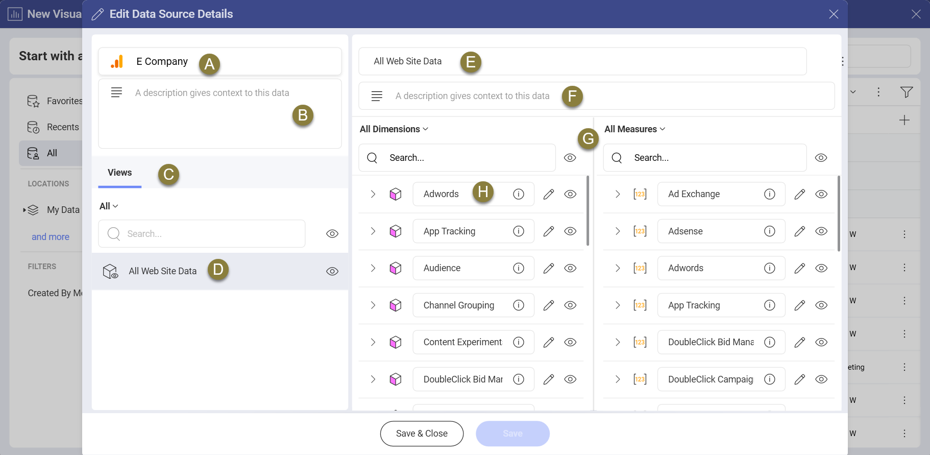 Advanced editor for cubes annotated