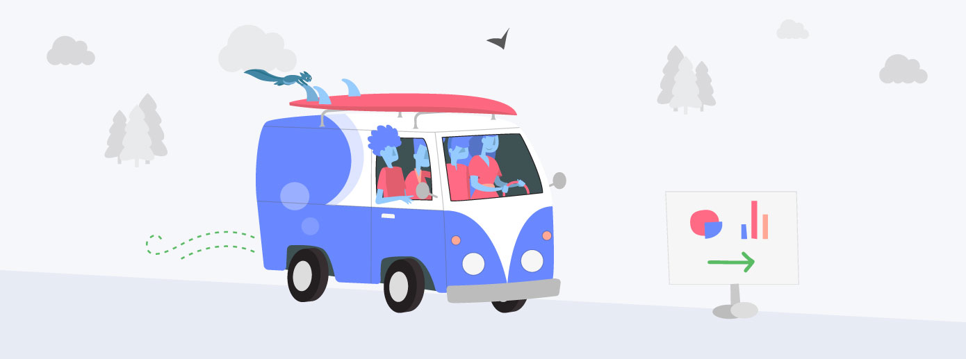 Slingshot illustration representing data driven roadmap